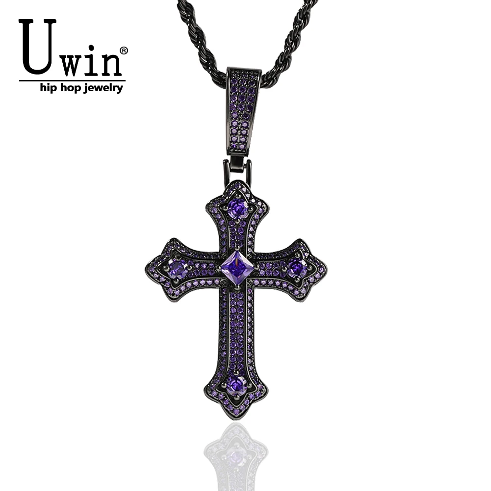 Uwin Black Cross Pendant With Setting 3A Zircon Necklace For Women Men Iced Out Fashion Personalized Jewelry Christmas Gifts
Uwin Black Cross Pendant With Setting 3A Zircon Necklace For Women Men Iced Out Fashion Personalized Jewelry Christmas Gifts