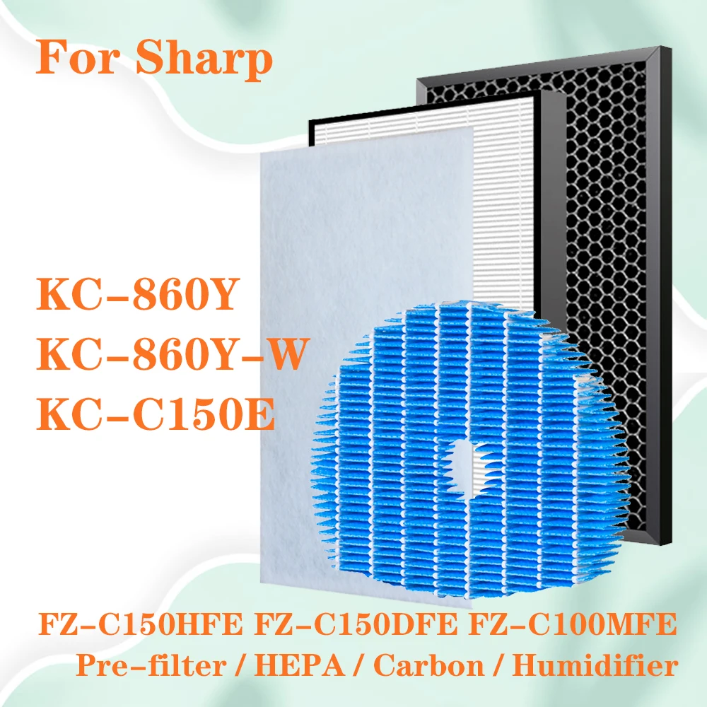 For Sharp air purifier KC-860Y KC-860Y-W KC-C150E Replacement HEPA Filter Activated Carbon Filter and Humidifier filter
For Sharp air purifier KC-860Y KC-860Y-W KC-C150E Replacement HEPA Filter Activated Carbon Filter and Humidifier filter