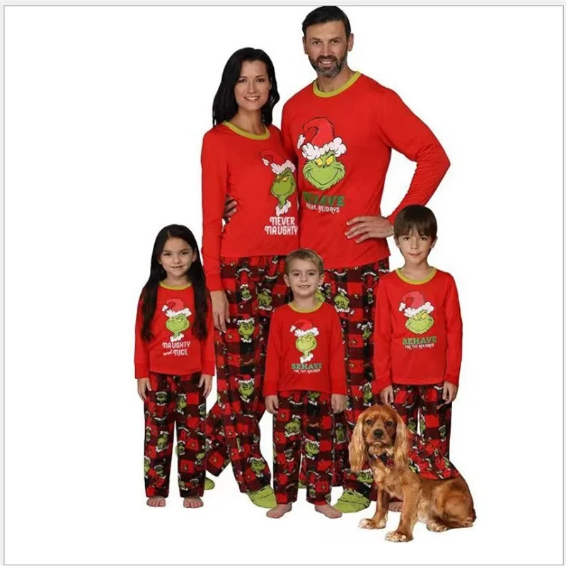 Autumn And Winter New Home Pajamas Set Christmas Monster Print Parent-child Wear Family Matching Outfits 2PCS Sleepwear Set
Autumn And Winter New Home Pajamas Set Christmas Monster Print Parent-child Wear Family Matching Outfits 2PCS Sleepwear Set