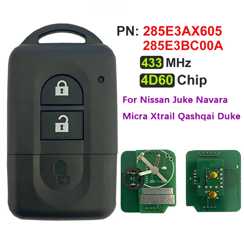 CN027023 Aftermarket Replacement Smart Key Fob 433Mhz For Micra Nv200 Sedan Remote Control 4D60 Chip PN 285E3AX605 285E3BC00A
CN027023 Aftermarket Replacement Smart Key Fob 433Mhz For Micra Nv200 Sedan Remote Control 4D60 Chip PN 285E3AX605 285E3BC00A