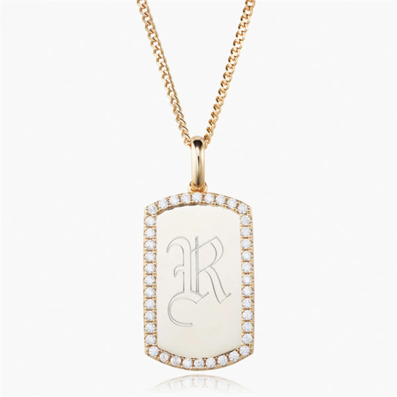 Custom Laser Engraved Name Necklace Personalized Stainless Steel Rectangle Iced Border Dog Tag Military Pendant Jewelry Gifts
Custom Laser Engraved Name Necklace Personalized Stainless Steel Rectangle Iced Border Dog Tag Military Pendant Jewelry Gifts