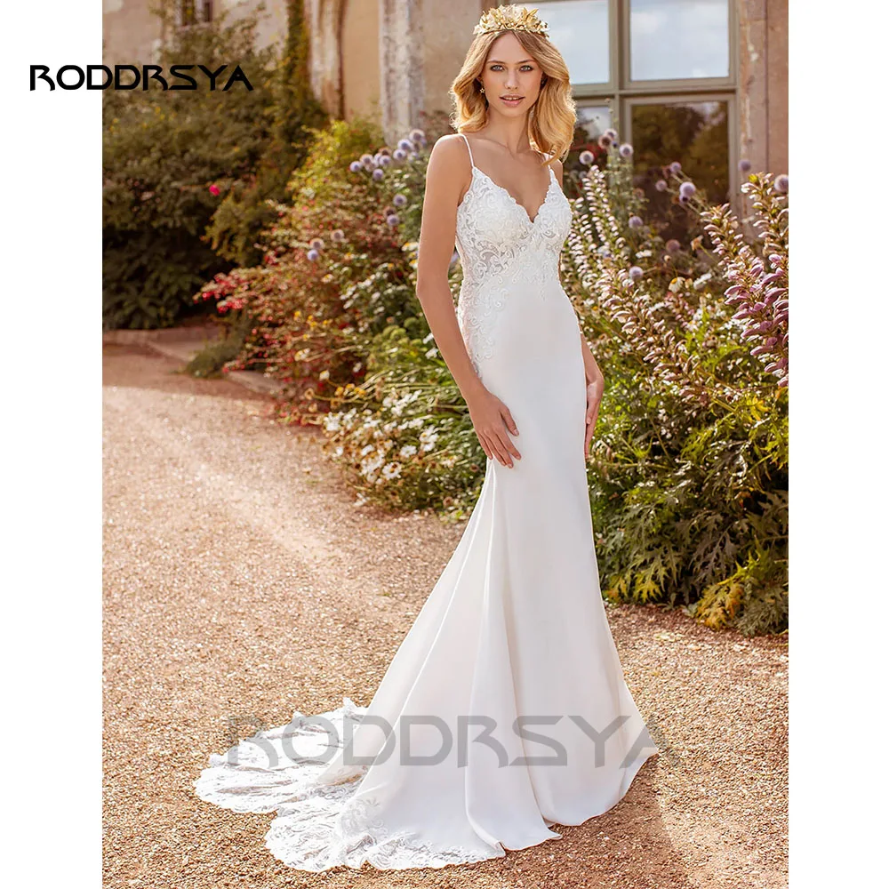 RODDRSYA Sexy Modern Wedding Dresses For Women 2023 Mermaid V-Neck Appliques Backless Vestidos De Novia Custom Made Sweep Train
RODDRSYA Sexy Modern Wedding Dresses For Women 2023 Mermaid V-Neck Appliques Backless Vestidos De Novia Custom Made Sweep Train