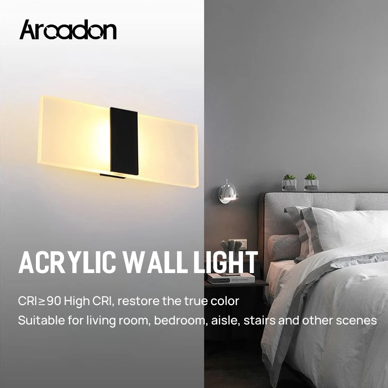 Aroadon 4/6/10W Led Acrylic Wall Lamp AC90-260V Long warm white Bedding Room Living Room Indoor wall lamp Bedroom Modern Simple
Aroadon 4/6/10W Led Acrylic Wall Lamp AC90-260V Long warm white Bedding Room Living Room Indoor wall lamp Bedroom Modern Simple