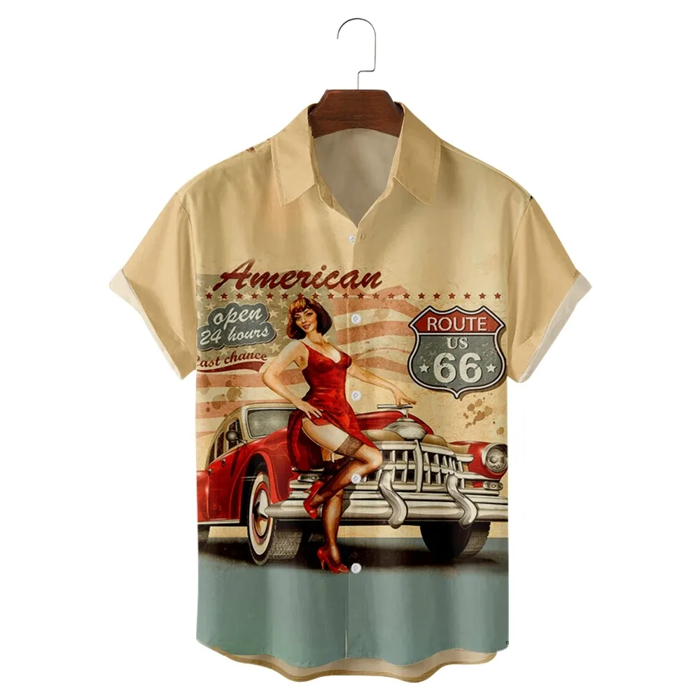 2022 Beauty and Cars Vintage Print Shirts, Summer Fashion Casual Retro Street Beach Style, Summer Shirts for Men and Women
2022 Beauty and Cars Vintage Print Shirts, Summer Fashion Casual Retro Street Beach Style, Summer Shirts for Men and Women