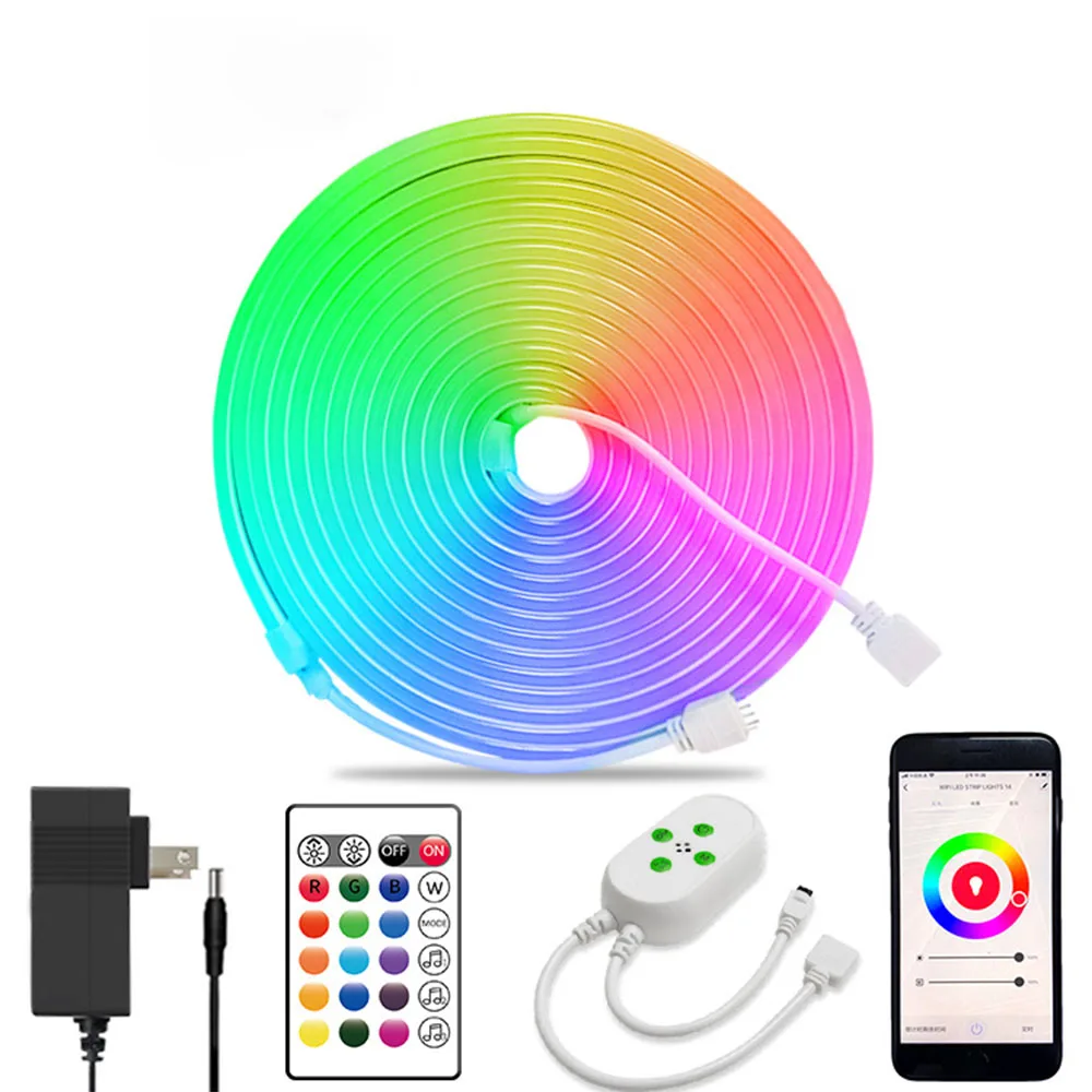 RGB Neon Rope Lights Bluetooth Neon Sign Remote Control Multiple Modes Waterproof Silicone LED Strip Light For Christmas Decor
RGB Neon Rope Lights Bluetooth Neon Sign Remote Control Multiple Modes Waterproof Silicone LED Strip Light For Christmas Decor