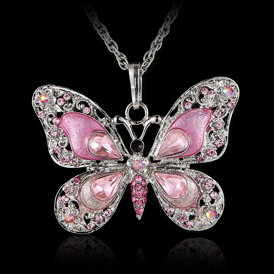 Beautiful Rhinestone Long Butterfly Necklace Sweater Pendant Necklace For Women Necklace Pendant Suspension Silver Color Jewelry
Beautiful Rhinestone Long Butterfly Necklace Sweater Pendant Necklace For Women Necklace Pendant Suspension Silver Color Jewelry
