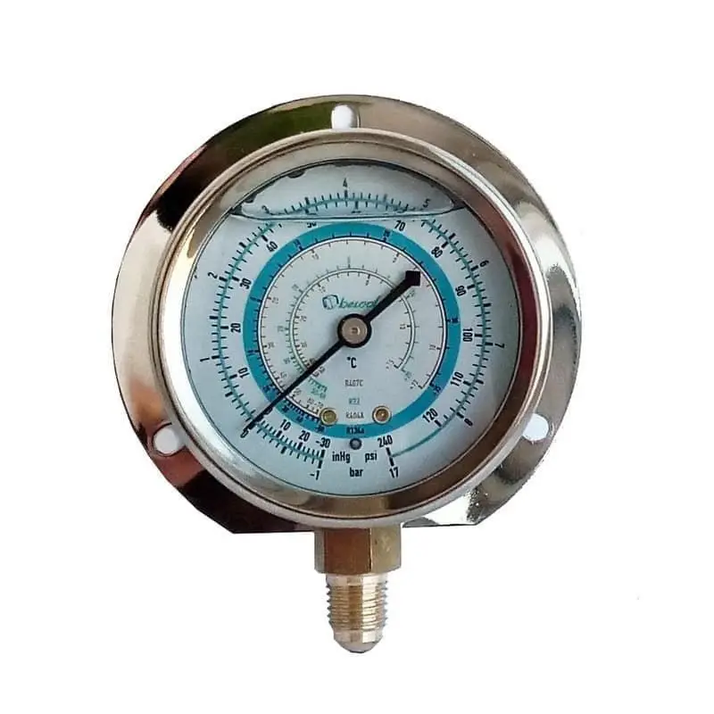 Мановакуумметр с силиконом Becool BCJL-NSI-63мм (R22 R134a R404A R407C) (021254) - купить по выгодной