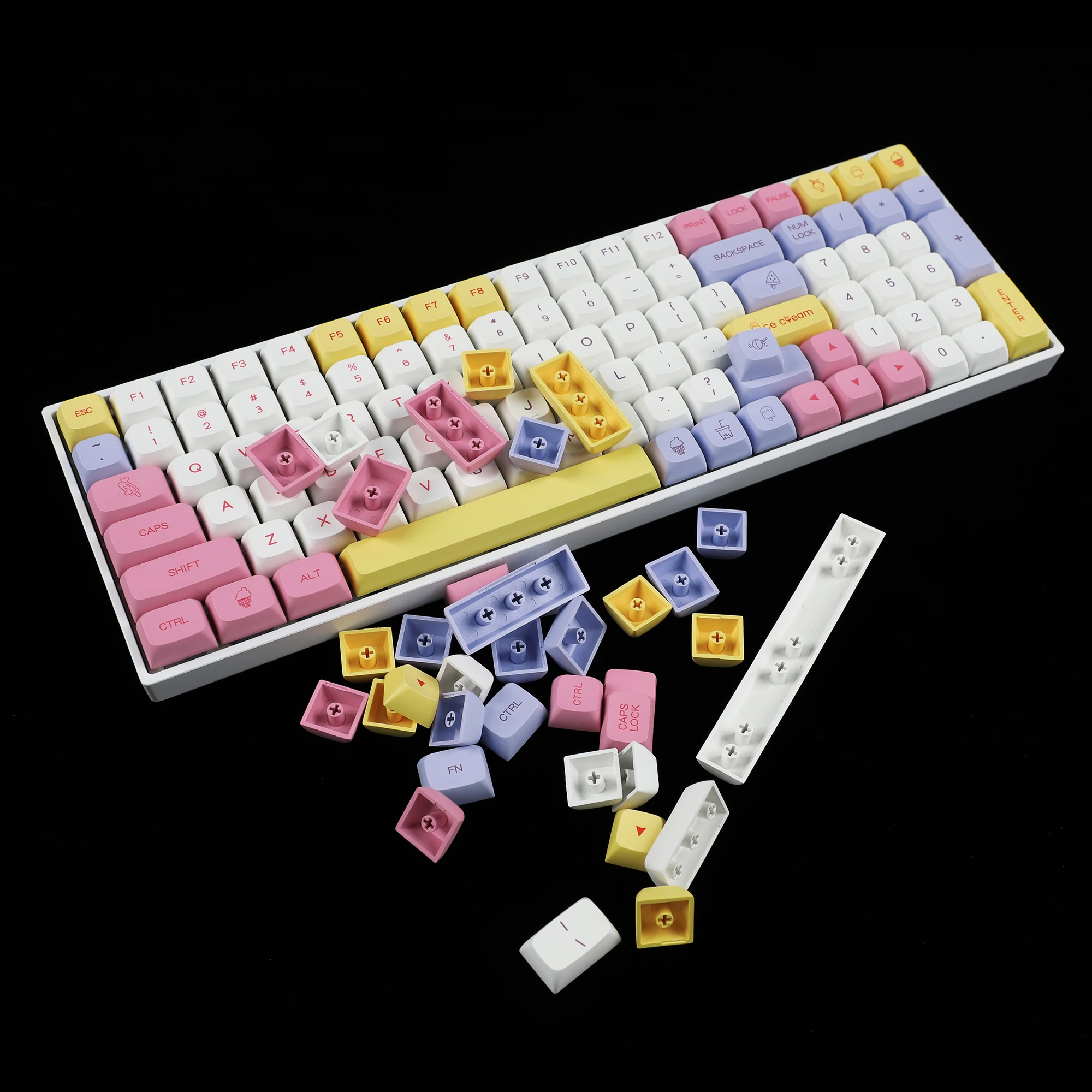 136 Key Ice Cream Dye Sub ZDA PBT Keycap Similar to XDA Japanese For MX Keyboard 104 87 61 Melody 96 KBD75 ID80 GK64 68
136 Key Ice Cream Dye Sub ZDA PBT Keycap Similar to XDA Japanese For MX Keyboard 104 87 61 Melody 96 KBD75 ID80 GK64 68