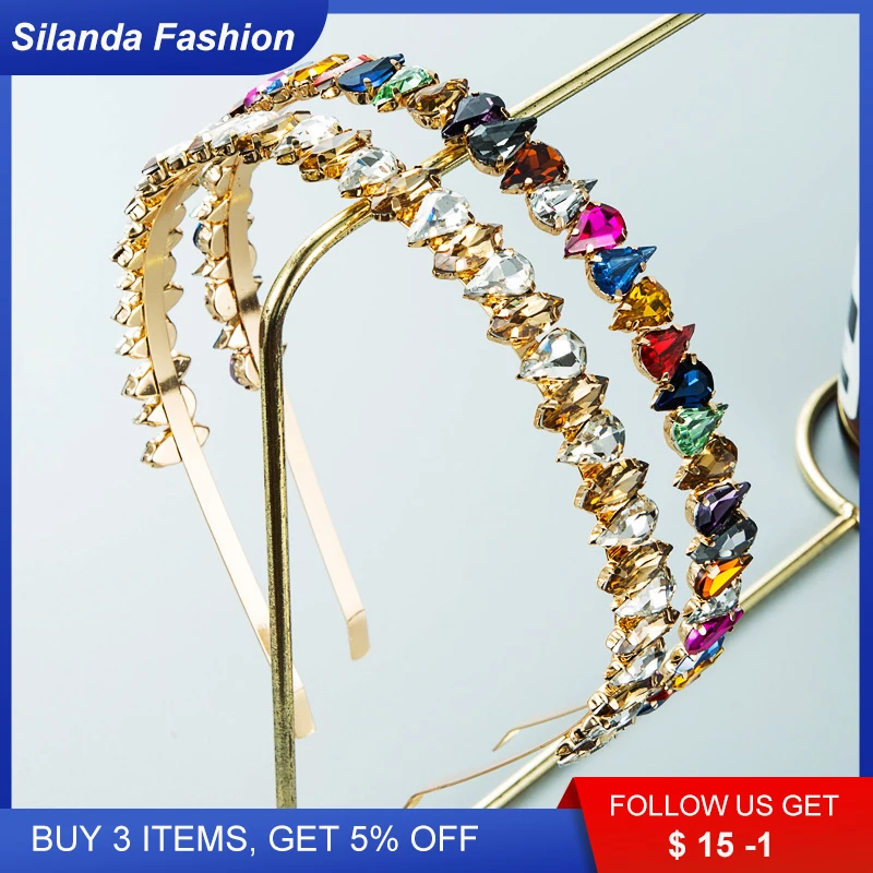 Silanda Fashion Ins Women's Headband Baroque Glossy Water Drop Shaped Zircon Inlaid Alloy Metallic Hair Band Party Headwear
Silanda Fashion Ins Women's Headband Baroque Glossy Water Drop Shaped Zircon Inlaid Alloy Metallic Hair Band Party Headwear