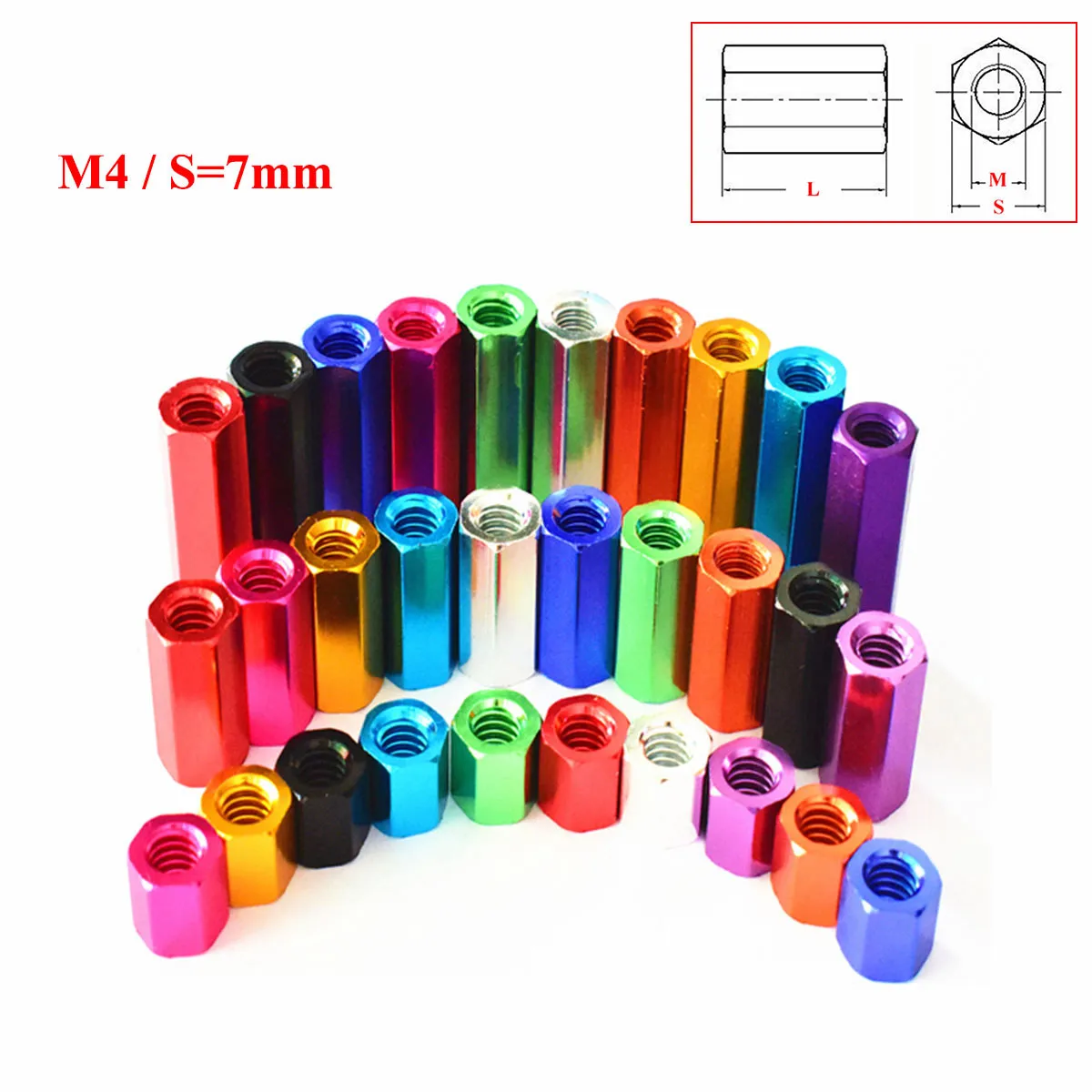 M4 Aluminum Alloy Hex Standoff Pillars Alu Hexagon Female Threaded Studs Spacer Nuts Hollow Column Sleeving Anodized 10 Colors
M4 Aluminum Alloy Hex Standoff Pillars Alu Hexagon Female Threaded Studs Spacer Nuts Hollow Column Sleeving Anodized 10 Colors