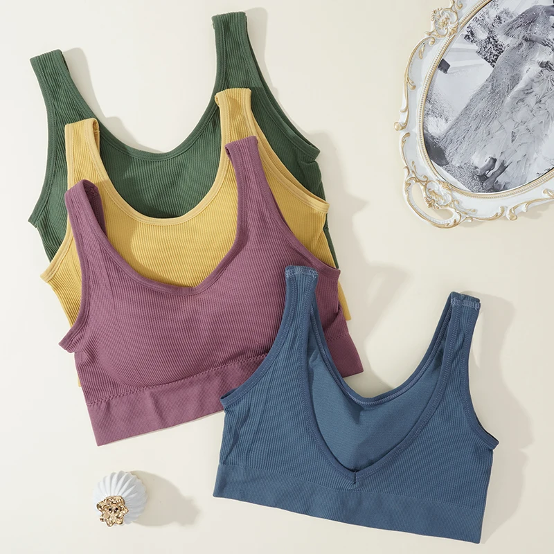 Women Sexy Crop Tops Bra Tube Top Female Seamless Sports Bra Bandeau Top Basic Tank Wire Free Bralettle Removable Pads Intimates
Women Sexy Crop Tops Bra Tube Top Female Seamless Sports Bra Bandeau Top Basic Tank Wire Free Bralettle Removable Pads Intimates