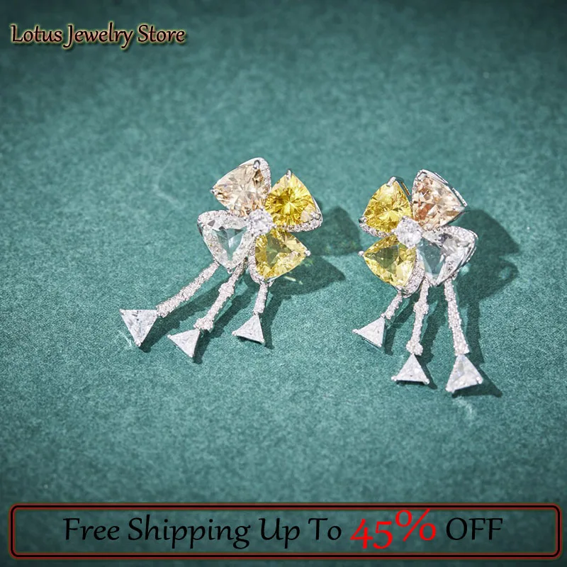European Sterling Silver Color Lucky Flower Earrings Exquisite Fashion Women’s Noble Banquet High Quality Luxury Jewelry Gift
European Sterling Silver Color Lucky Flower Earrings Exquisite Fashion Women’s Noble Banquet High Quality Luxury Jewelry Gift