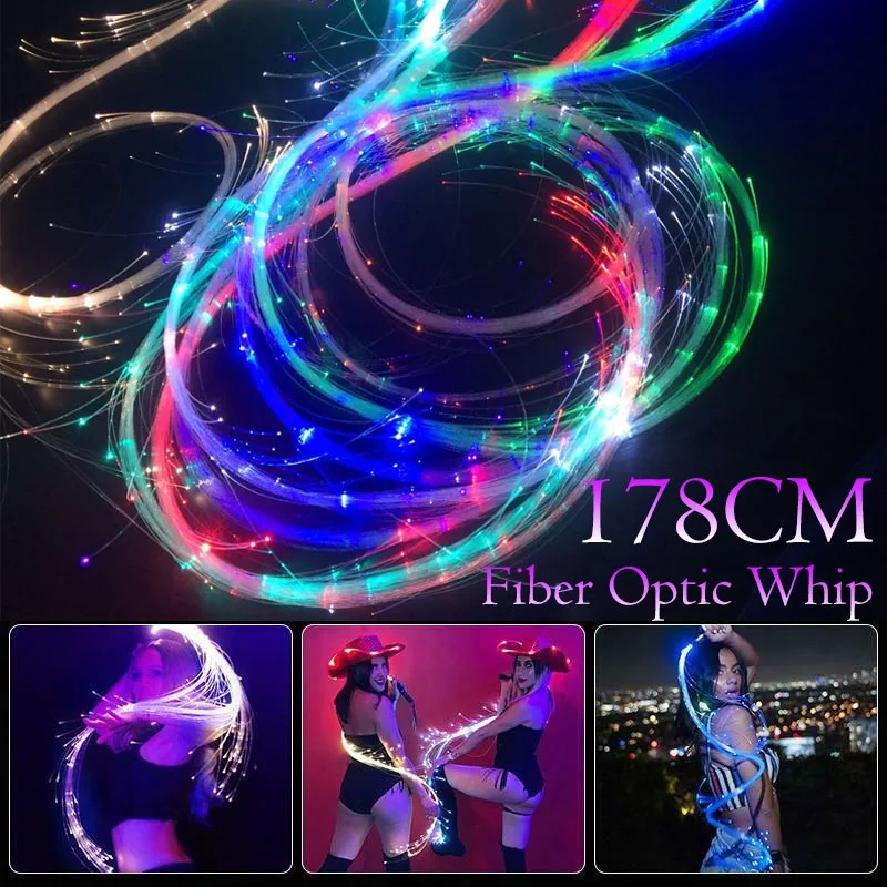 180CM 6ft USB Rechargeable LED Fiber Optic Space Whip Dance Light Up Rave Flash Lighting Glowing Waving Party Holiday Festival
180CM 6ft USB Rechargeable LED Fiber Optic Space Whip Dance Light Up Rave Flash Lighting Glowing Waving Party Holiday Festival