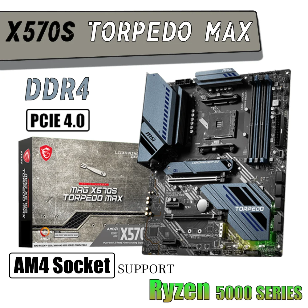 MSI X570S TORPEDO MAX DDR4 AM4 Motherboard X570S Mainboard 128G 3200(OC) Support Ryzen 5000 Series Gen PCIE4.0 ATX RGB Crossfire
MSI X570S TORPEDO MAX DDR4 AM4 Motherboard X570S Mainboard 128G 3200(OC) Support Ryzen 5000 Series Gen PCIE4.0 ATX RGB Crossfire