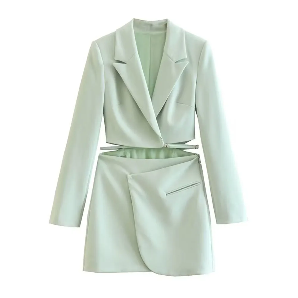 Zach AiIsa autumn new women's fashion design sense lapel cardigan design long-sleeved hollow suit jacket temperament dress
Zach AiIsa autumn new women's fashion design sense lapel cardigan design long-sleeved hollow suit jacket temperament dress