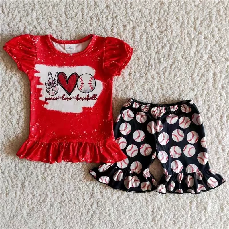 kids clothing girl outfit cotton baby clothes casual 2 pieces girl clothing set red short sleeve top and baseball shorts
kids clothing girl outfit cotton baby clothes casual 2 pieces girl clothing set red short sleeve top and baseball shorts