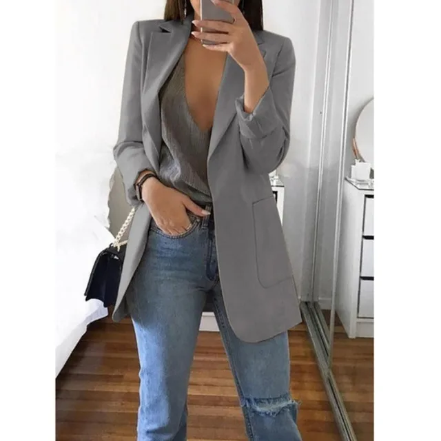 Spring Autumn Women's Loose Long-sleeved Casual Oversized Office Lady Solid Color Coat
Spring Autumn Women's Loose Long-sleeved Casual Oversized Office Lady Solid Color Coat