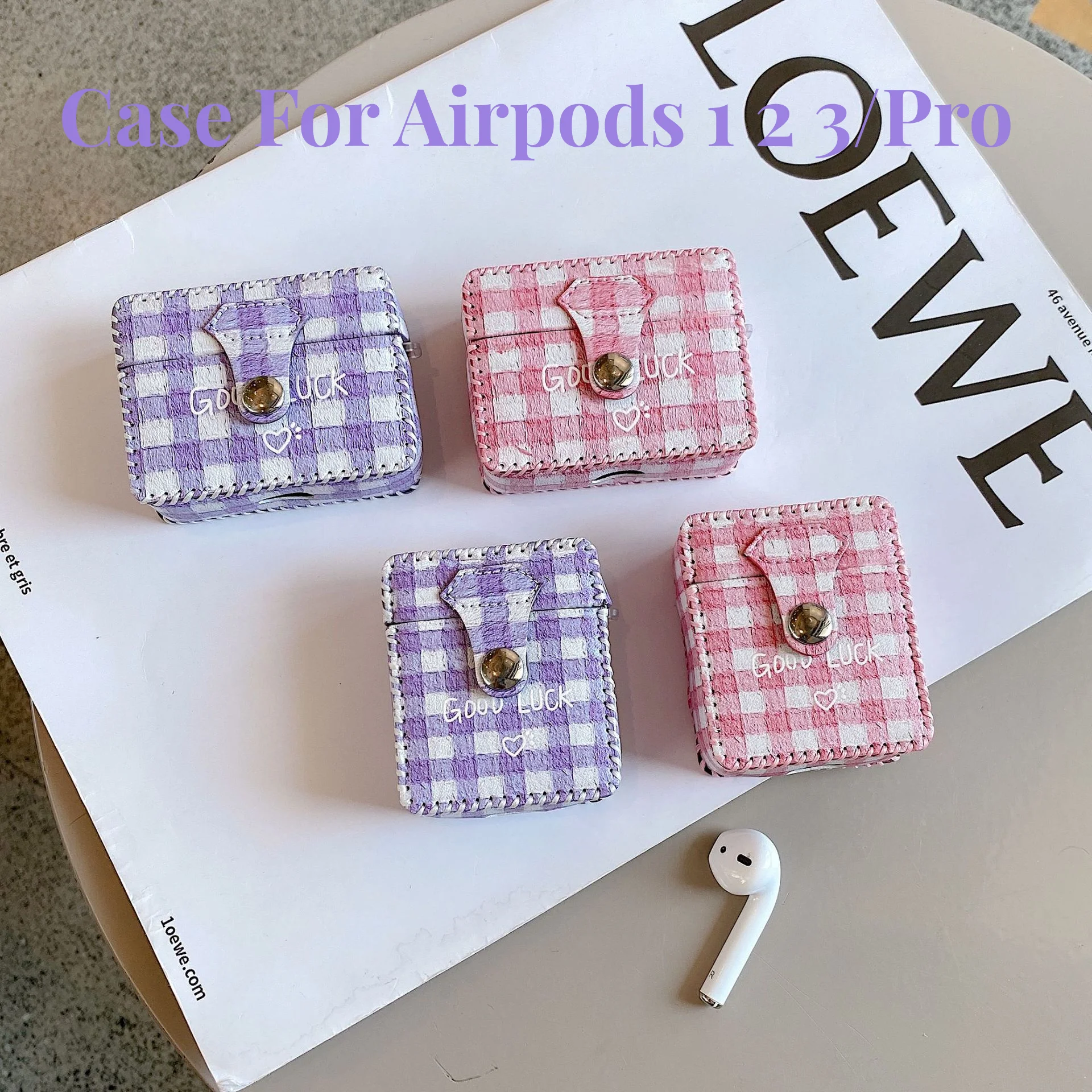 Checkered Creative Button Headphone Case For Apple AirPods Pro 2 3 Earphone Cover Imitation Leather Hearphone Box Airpods pro
Checkered Creative Button Headphone Case For Apple AirPods Pro 2 3 Earphone Cover Imitation Leather Hearphone Box Airpods pro