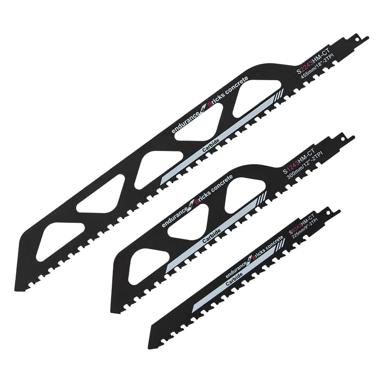 4pcs Reciprocating Saw Blades 225/300/455mm Tungsten Carbide Steel Sawblade Concrete Cement Hollow Brick Cutting Saw Blade
4pcs Reciprocating Saw Blades 225/300/455mm Tungsten Carbide Steel Sawblade Concrete Cement Hollow Brick Cutting Saw Blade