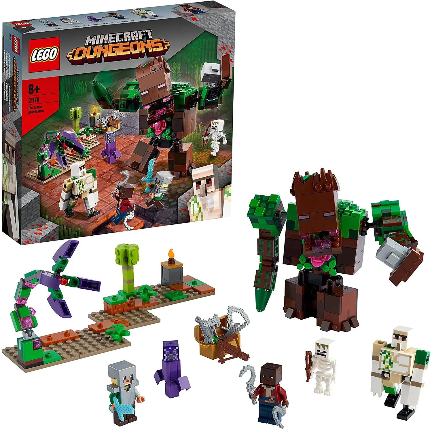 Игрушечный Набор LEGO 21176 Minecraft джунгли абамина подземелья экшн-фигурка для детей 8 +