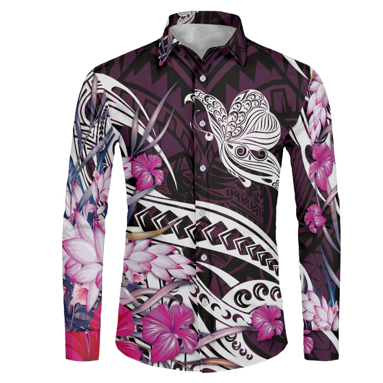 Polynesian Tribal Guam Totem Tattoo Prints Luxury Men's Social Shirts Autumn Long Sleeve Dress Iron-free Anti-wrinkle
Polynesian Tribal Guam Totem Tattoo Prints Luxury Men's Social Shirts Autumn Long Sleeve Dress Iron-free Anti-wrinkle