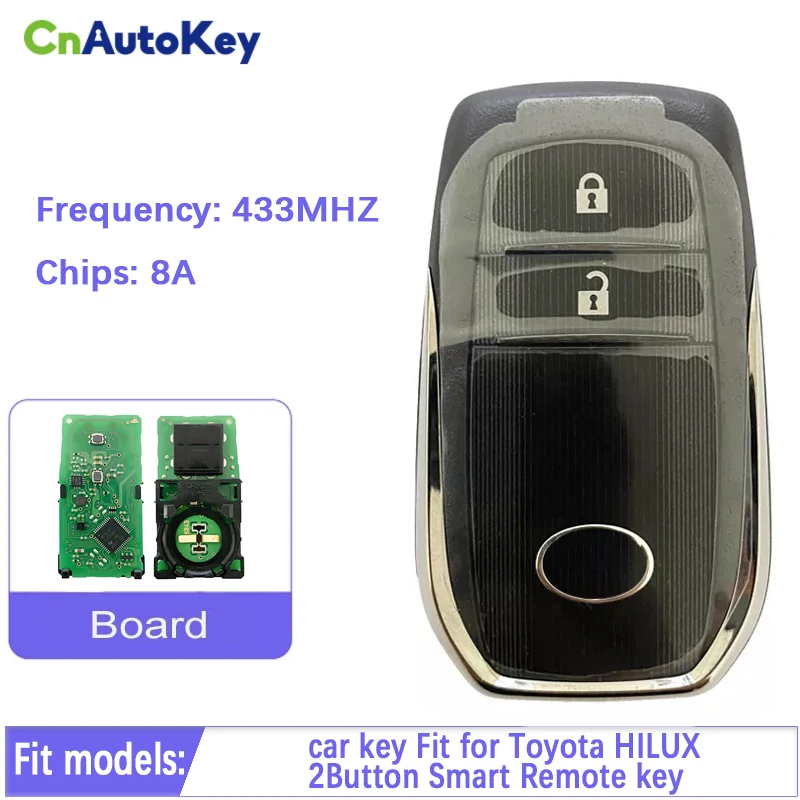 

CN007283 оригинальный умный Автомобильный ключ для Toyota FORTUNER пульты 2 кнопки 433,92 МГц FCC ID B3U2K2P/0010 BM1EW/0182 номер платы