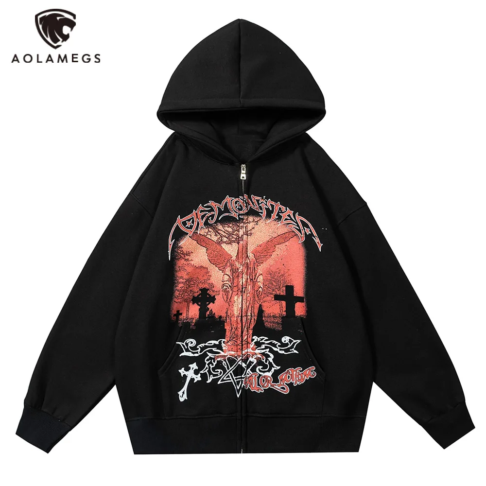 Men's Fleece Hoodie Hip Hop Angel Letter Graphic Hooded Pullover Casual Retro Zipper Coats Sweatshirt Streetwear Loose Outwear
Men's Fleece Hoodie Hip Hop Angel Letter Graphic Hooded Pullover Casual Retro Zipper Coats Sweatshirt Streetwear Loose Outwear