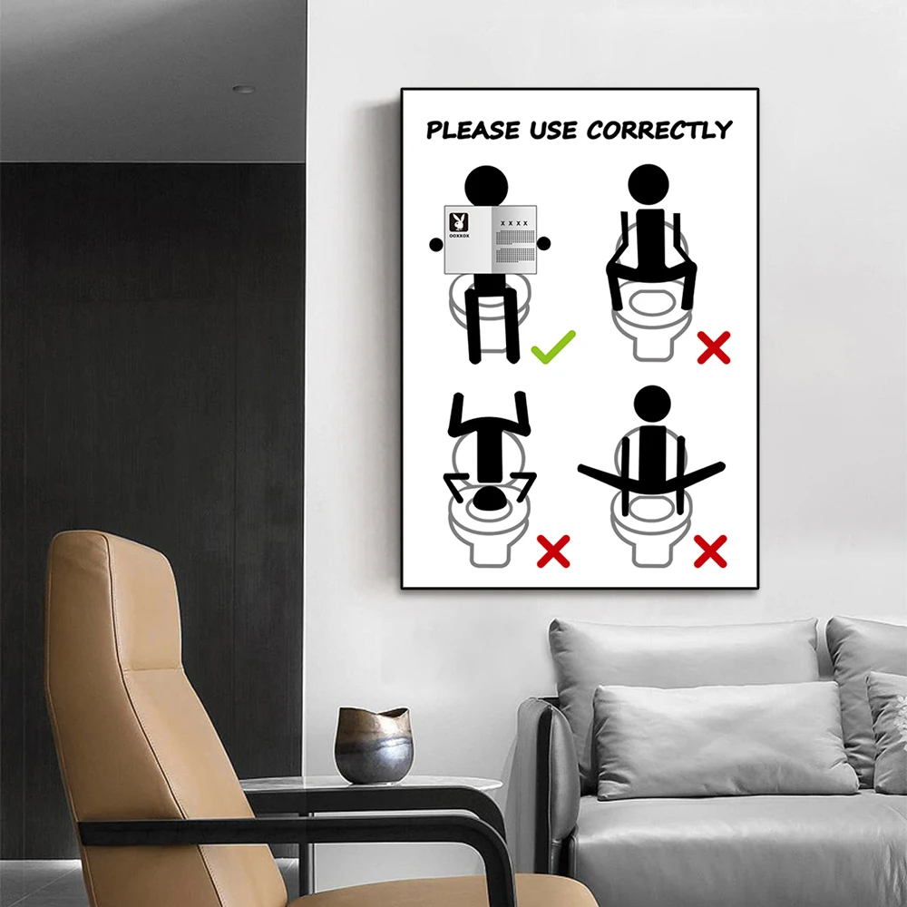 Nordic COLORFULBOY Toilet Manual Canvas Painting Wall Art Modern Posters And Black White Prints Wall Pictures For Bathroom Decor
Nordic COLORFULBOY Toilet Manual Canvas Painting Wall Art Modern Posters And Black White Prints Wall Pictures For Bathroom Decor