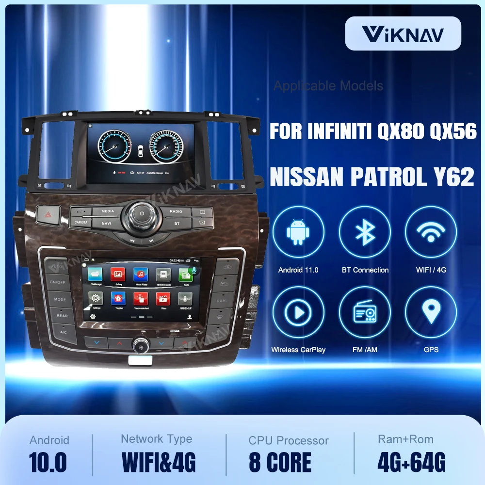 Car Multimedia Player For Infiniti QX56 QX80 For Nissan Patrol Y62 2012-2020 Android Car Radio Vertical Screen GPS Navigation
Car Multimedia Player For Infiniti QX56 QX80 For Nissan Patrol Y62 2012-2020 Android Car Radio Vertical Screen GPS Navigation