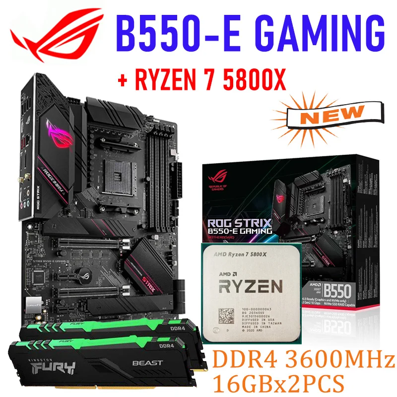 Новый ASUS ROG STRIX B550-E GAMING DDR4 USB разъем AM4 материнская плата Combo с AMD Ryzen 7 5800X CPU Kingston 3600 МГц 32 Гб RGB Suit
Новый ASUS ROG STRIX B550-E GAMING DDR4 USB разъем AM4 материнская плата Combo с AMD Ryzen 7 5800X CPU Kingston 3600 МГц 32 Гб RGB Suit