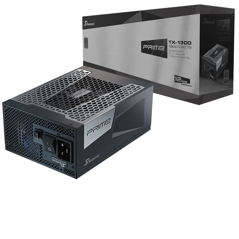 

SEASONIC PRIME TX1300 POWER 80PLUS FULL MODE COMPATIBLE WITH ATX3.0 GENERETION 4 TEMPERATURE CONTROL START/STOP