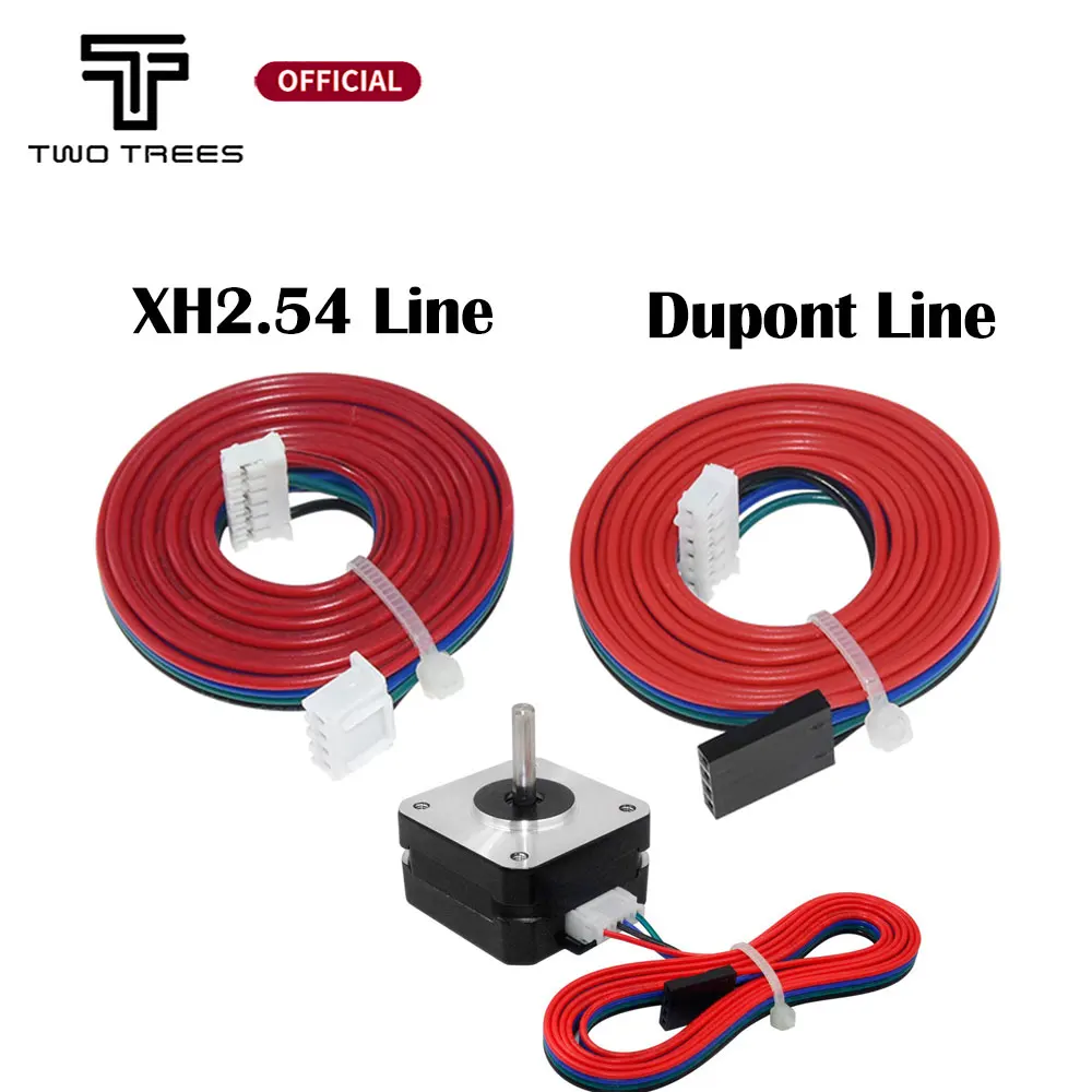 

Twotrees 4pcs 1M 2M DuPont Line Two-phase XH2.54 4pin to 6pin Terminal Motor Line Connector Cables for Nema 42 Stepper Motor
