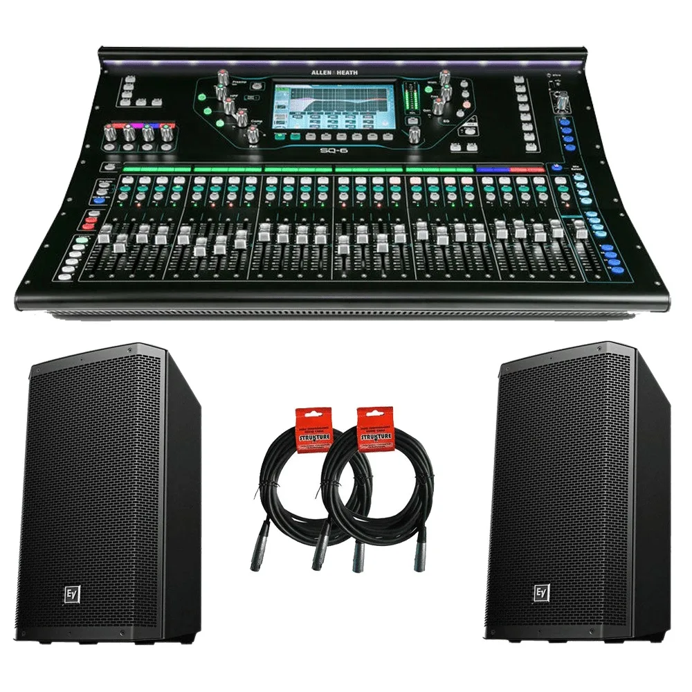 END OF YEAR SALES!!Allen & Heath SQ-6 48-Channel / 36-Bus Digital Mixer with 24+1 Motorized Faders & Pair of EV ZLX12BT Speakers
END OF YEAR SALES!!Allen & Heath SQ-6 48-Channel / 36-Bus Digital Mixer with 24+1 Motorized Faders & Pair of EV ZLX12BT Speakers