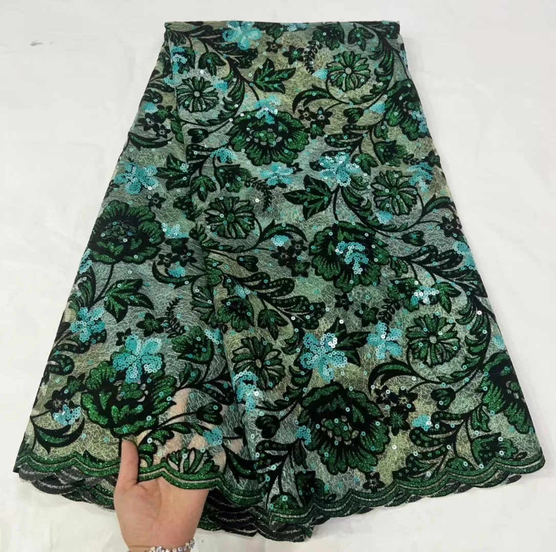 Wholsesale Shining Sequinse Tissu Materials African Sequins French Net Tulle Lace Fabric Embroidery 5Yards For Gergeous Dress
Wholsesale Shining Sequinse Tissu Materials African Sequins French Net Tulle Lace Fabric Embroidery 5Yards For Gergeous Dress