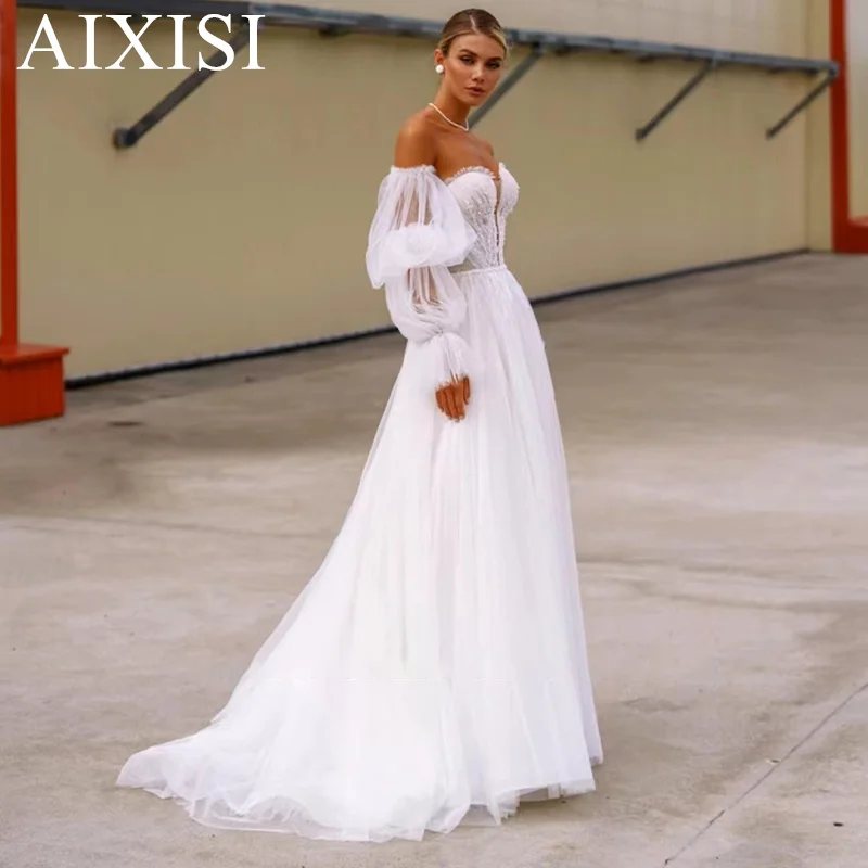 Elegant A-Line Wedding Dress For Women Appliques Vestidos De Novia Robe de mariee V-neck Backless Sleeveless Lace Up
Elegant A-Line Wedding Dress For Women Appliques Vestidos De Novia Robe de mariee V-neck Backless Sleeveless Lace Up