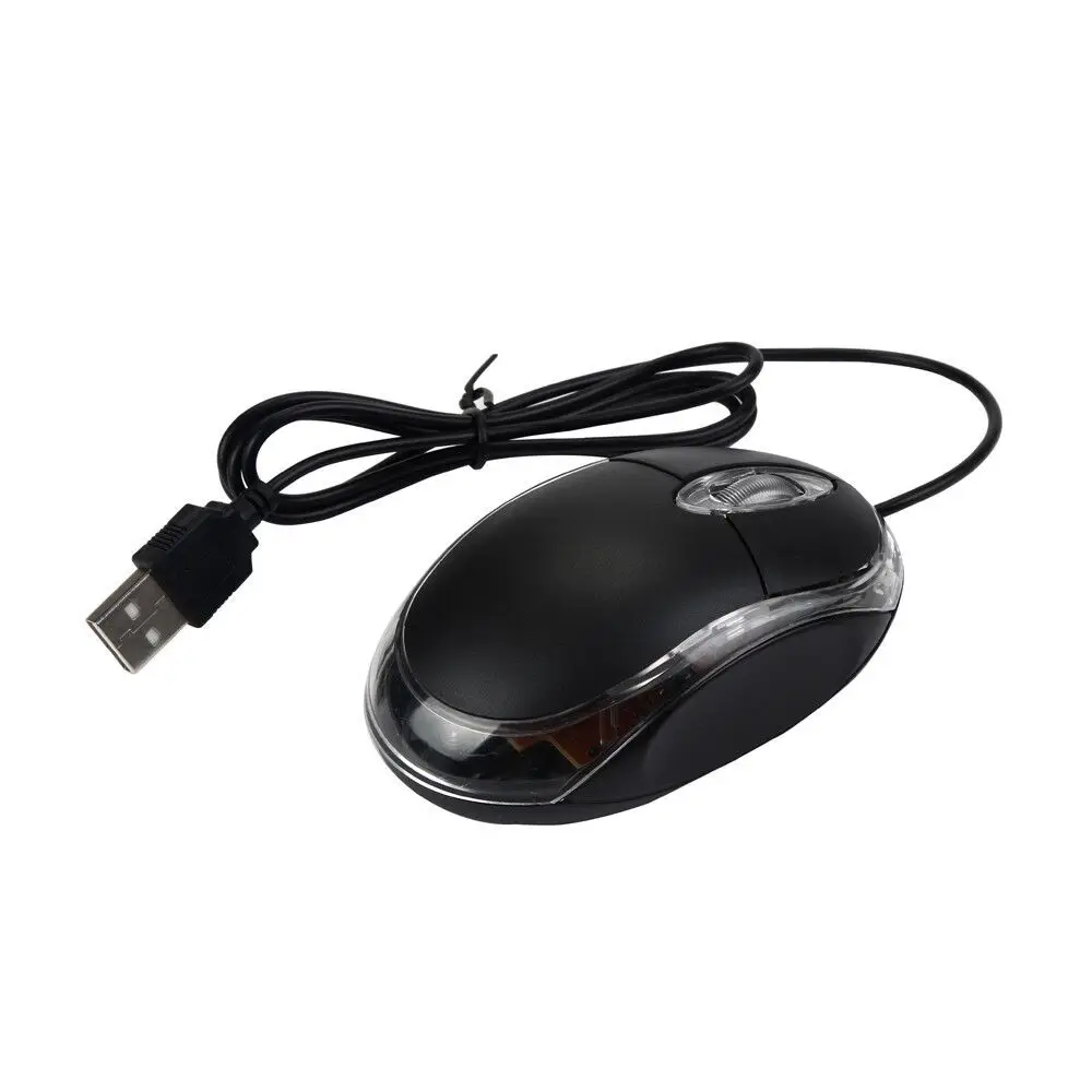 

Mouse Preto Usb Óptico Com Led Para Notebook Pc Computador