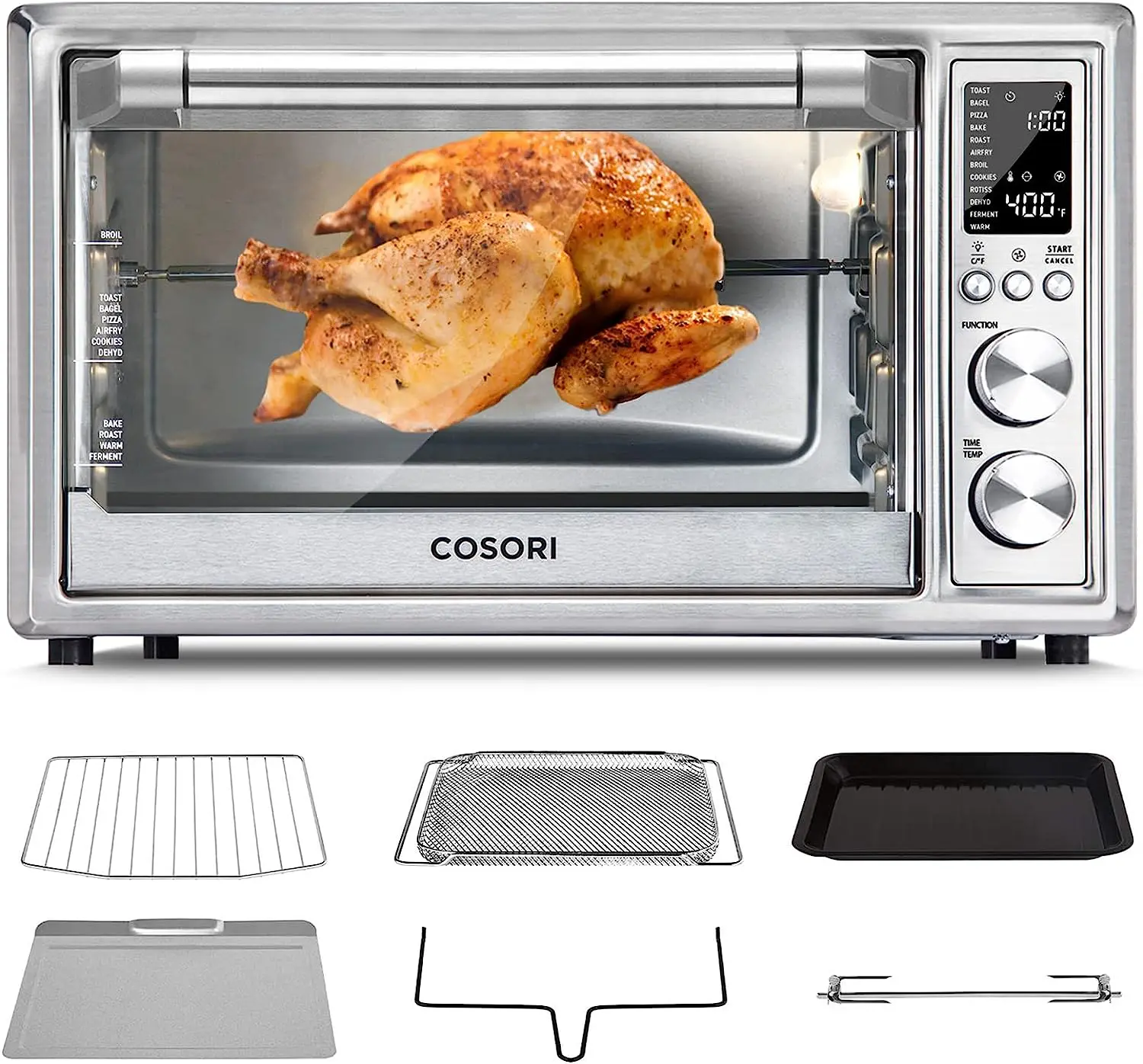 COCO-Air Fryer Toaster Oven, 12-in-1 Convection Oven, Countertop with Rotisserie
COCO-Air Fryer Toaster Oven, 12-in-1 Convection Oven, Countertop with Rotisserie