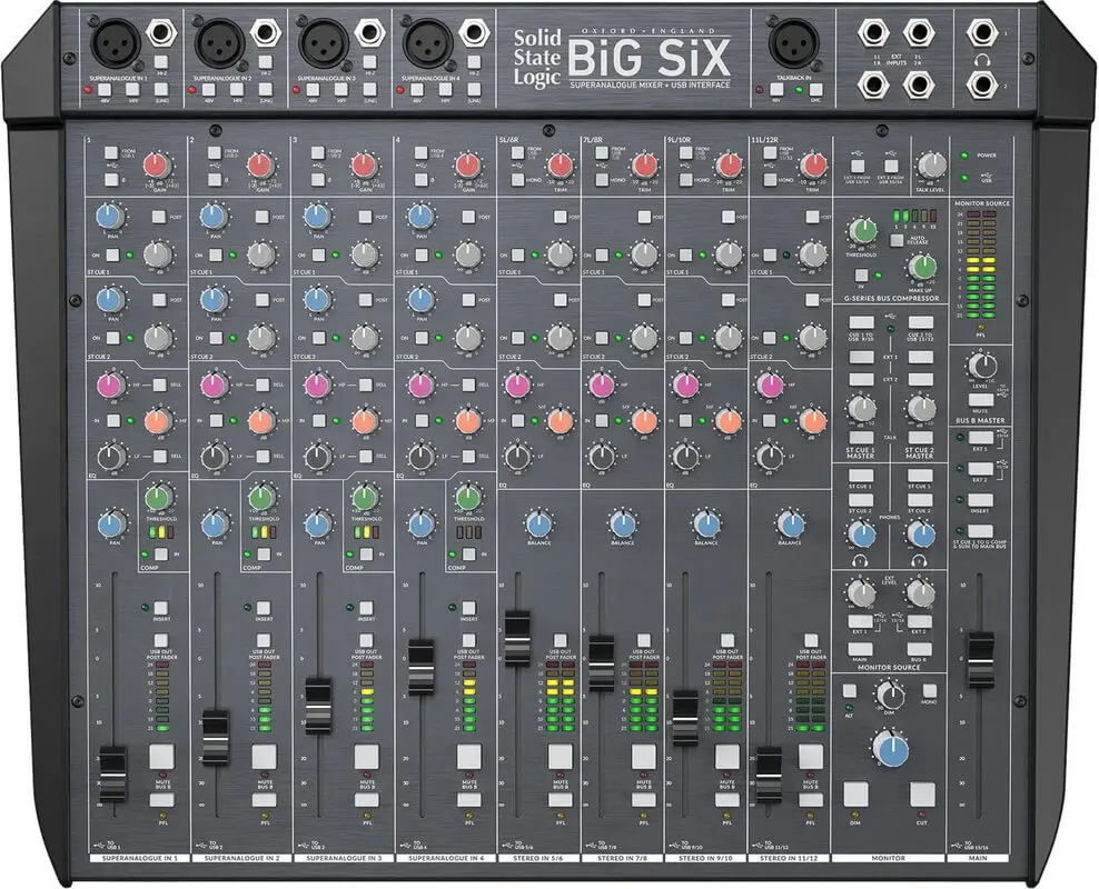 95%Big Discount Sales New Solid State Logic BiG SiX 18-input Desktop Analog Mixer and Interface
95%Big Discount Sales New Solid State Logic BiG SiX 18-input Desktop Analog Mixer and Interface