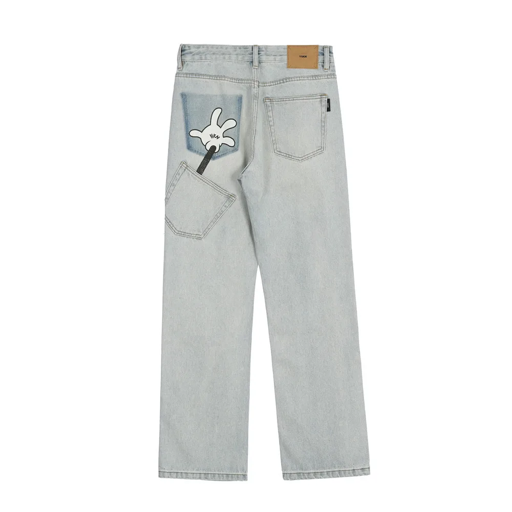 Fashion Straight Pants Mens Y2k Cartoon Palm Print Jeans Distressed Washed Casual Women Hip Hop Streetwear Denim Trousers
Fashion Straight Pants Mens Y2k Cartoon Palm Print Jeans Distressed Washed Casual Women Hip Hop Streetwear Denim Trousers