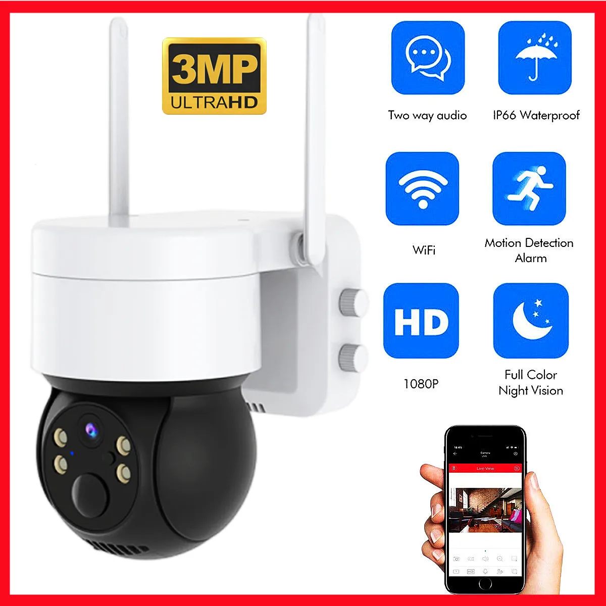 VESAFE Q4X WIFI Solar Cameras ICsee 3MP 360 PTZ Full HD Outdoor Wireless APP Remote Control 128G TF Card Cloud Security Dome Cam
VESAFE Q4X WIFI Solar Cameras ICsee 3MP 360 PTZ Full HD Outdoor Wireless APP Remote Control 128G TF Card Cloud Security Dome Cam