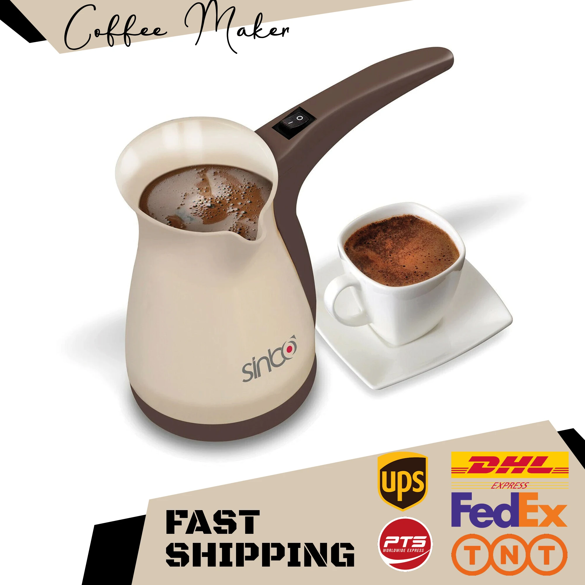 

Coffee Maker Pot Turkish Greek Coffee Machine Electric Coffee Easy Portable Fast Wired 400ml 5 Cups SCM 2928