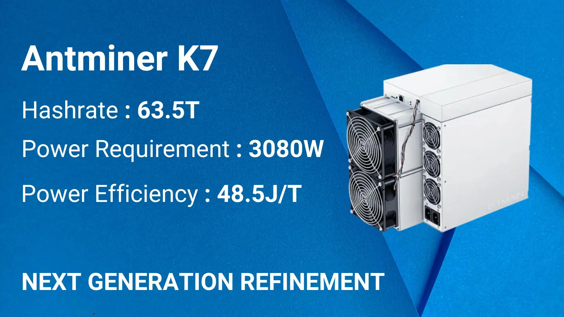 Q2 подлинный Bitmain Antminer K7 63.5Th/S CKB самый эффективный Майнер сети 3080 Вт Мощность
Q2 подлинный Bitmain Antminer K7 63.5Th/S CKB самый эффективный Майнер сети 3080 Вт Мощность