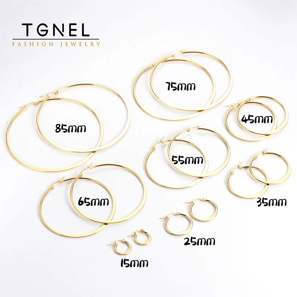 Stainless Steel Hoop Earrings Gold Color Plated Round Bar Squeezed Ear Wire Snap Earrings Party Gift
Stainless Steel Hoop Earrings Gold Color Plated Round Bar Squeezed Ear Wire Snap Earrings Party Gift