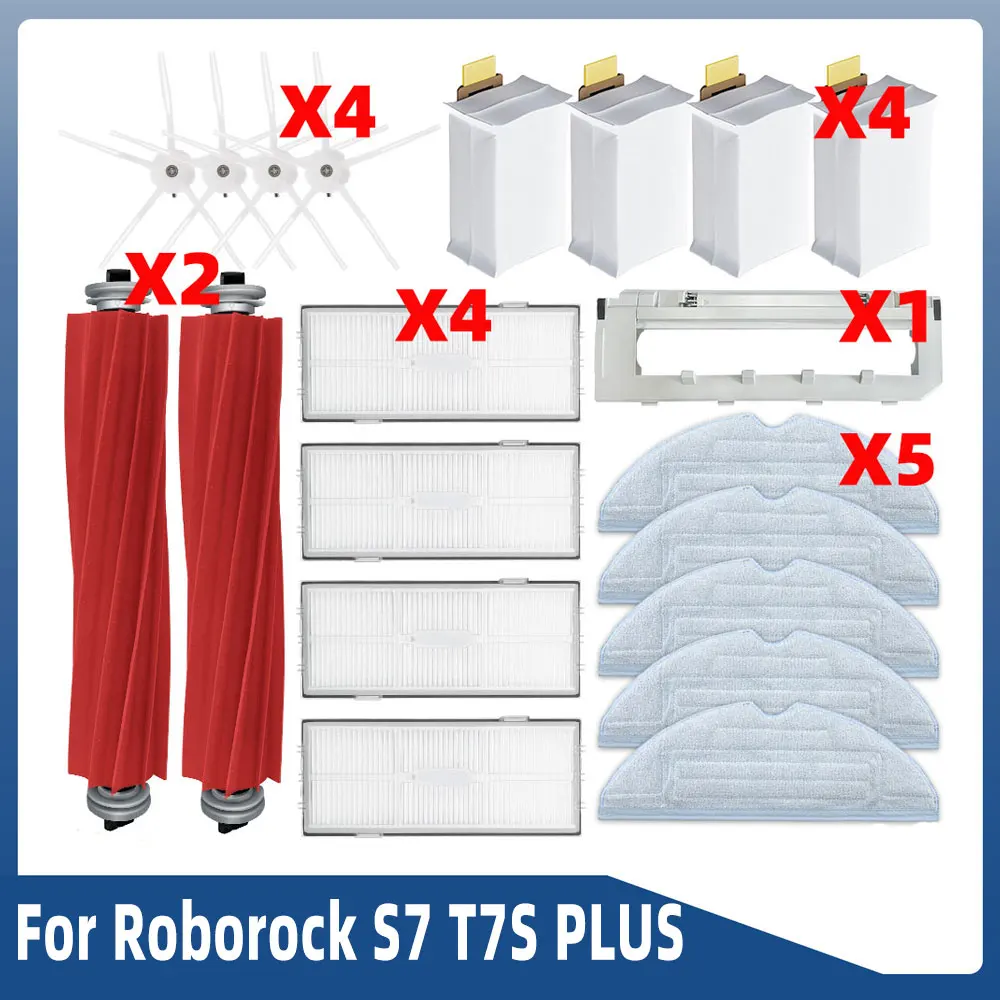 For Roborock S7 T7S T7S PLUS Robot Vacuum Cleaner Spare Parts Main Side Brush Hepa Filter Mop Rag Dust Bag Brush Cover
For Roborock S7 T7S T7S PLUS Robot Vacuum Cleaner Spare Parts Main Side Brush Hepa Filter Mop Rag Dust Bag Brush Cover