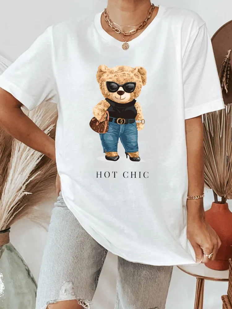 Fashion camisetas de mujer para verano Simple Graphic T-Shirt Cool Teddy Bear Letter Print Large Size Short Sleev T-Shirt S-5XL
Fashion camisetas de mujer para verano Simple Graphic T-Shirt Cool Teddy Bear Letter Print Large Size Short Sleev T-Shirt S-5XL