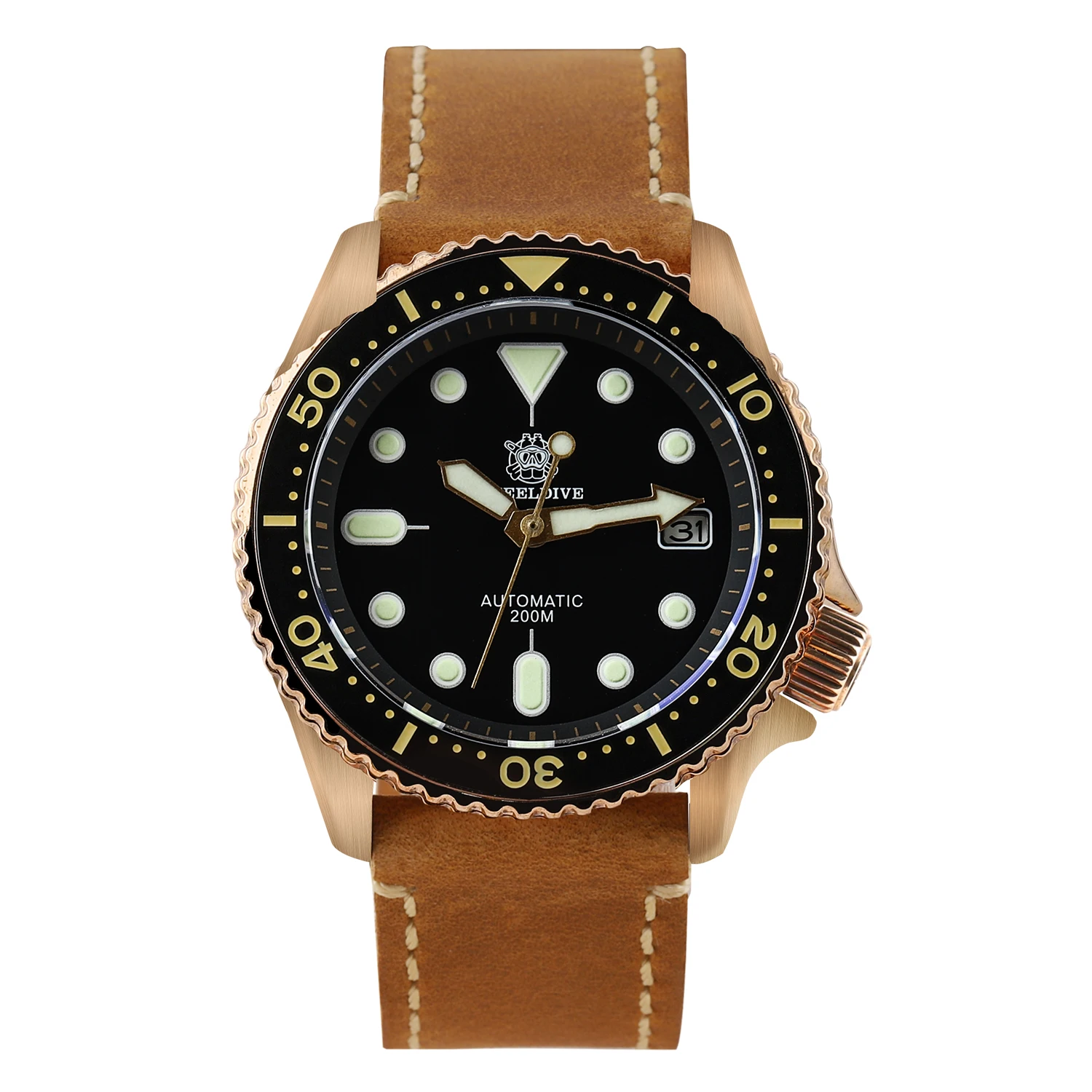 Steeldive 1996S CuSn8 Bronze Diver Watches Automatic Mechanical Retro NH35 Sapphire Crystal Ceramic Bezel Water Resistant Watch
Steeldive 1996S CuSn8 Bronze Diver Watches Automatic Mechanical Retro NH35 Sapphire Crystal Ceramic Bezel Water Resistant Watch