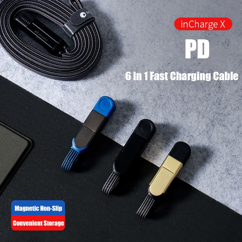 Адаптер для быстрой зарядки PD 6 в 1, зарядный кабель PD 100 Вт, USB micro Type C, зарядка для Iphone, Android
Адаптер для быстрой зарядки PD 6 в 1, зарядный кабель PD 100 Вт, USB micro Type C, зарядка для Iphone, Android