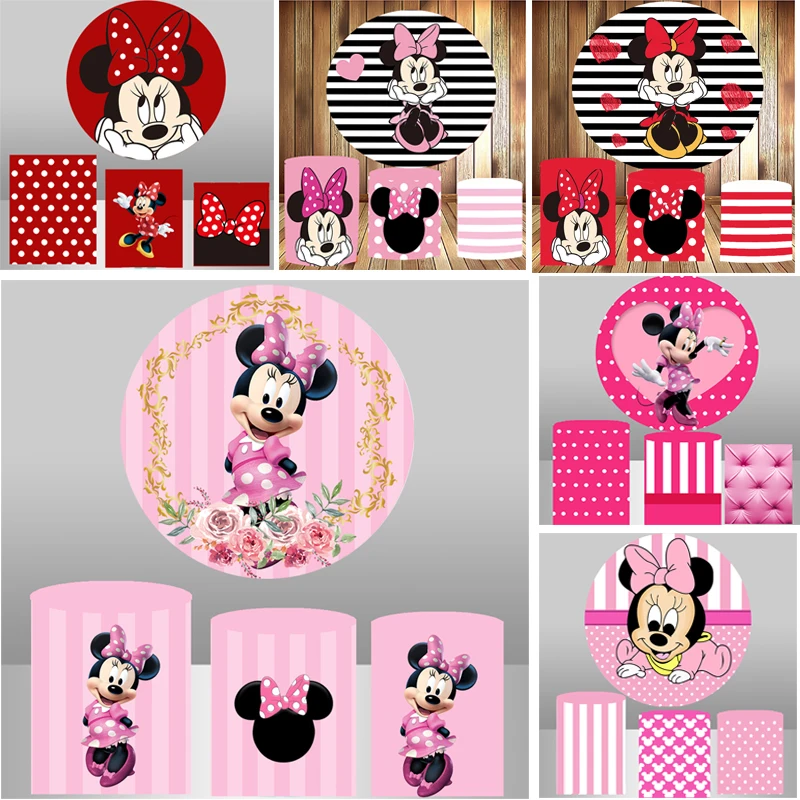 Disney Round Circle Cover Pink Baby Minnie Mouse Party Backdrops Background Children's Birthday Decoration Wall Table Covers
Disney Round Circle Cover Pink Baby Minnie Mouse Party Backdrops Background Children's Birthday Decoration Wall Table Covers