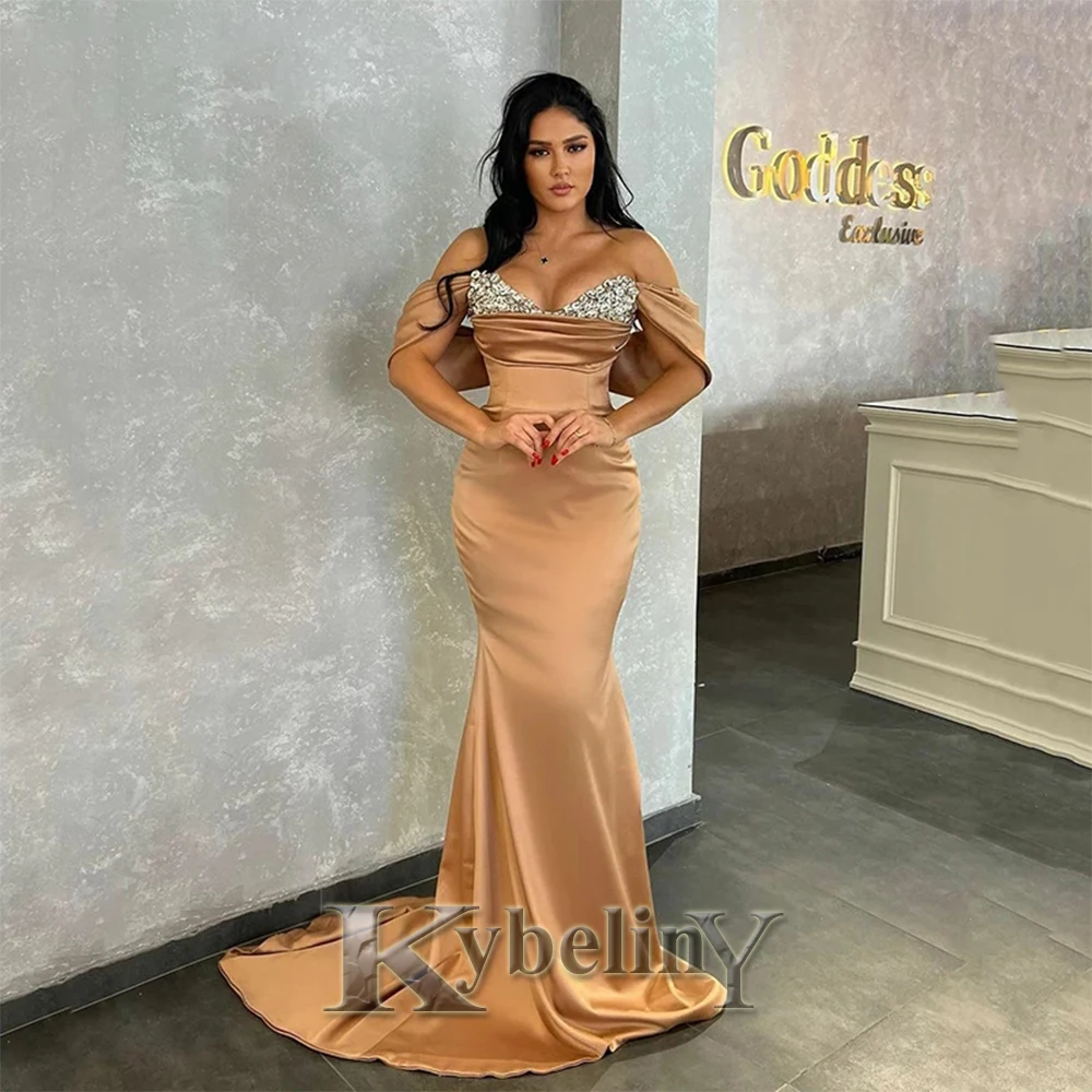 Kybeliny Satin Sweetheart Sequin Shiny Evening Dresses Mermaid Champagne Dubai Women Prom Gowns Long Celebrity Party Custom Made
Kybeliny Satin Sweetheart Sequin Shiny Evening Dresses Mermaid Champagne Dubai Women Prom Gowns Long Celebrity Party Custom Made