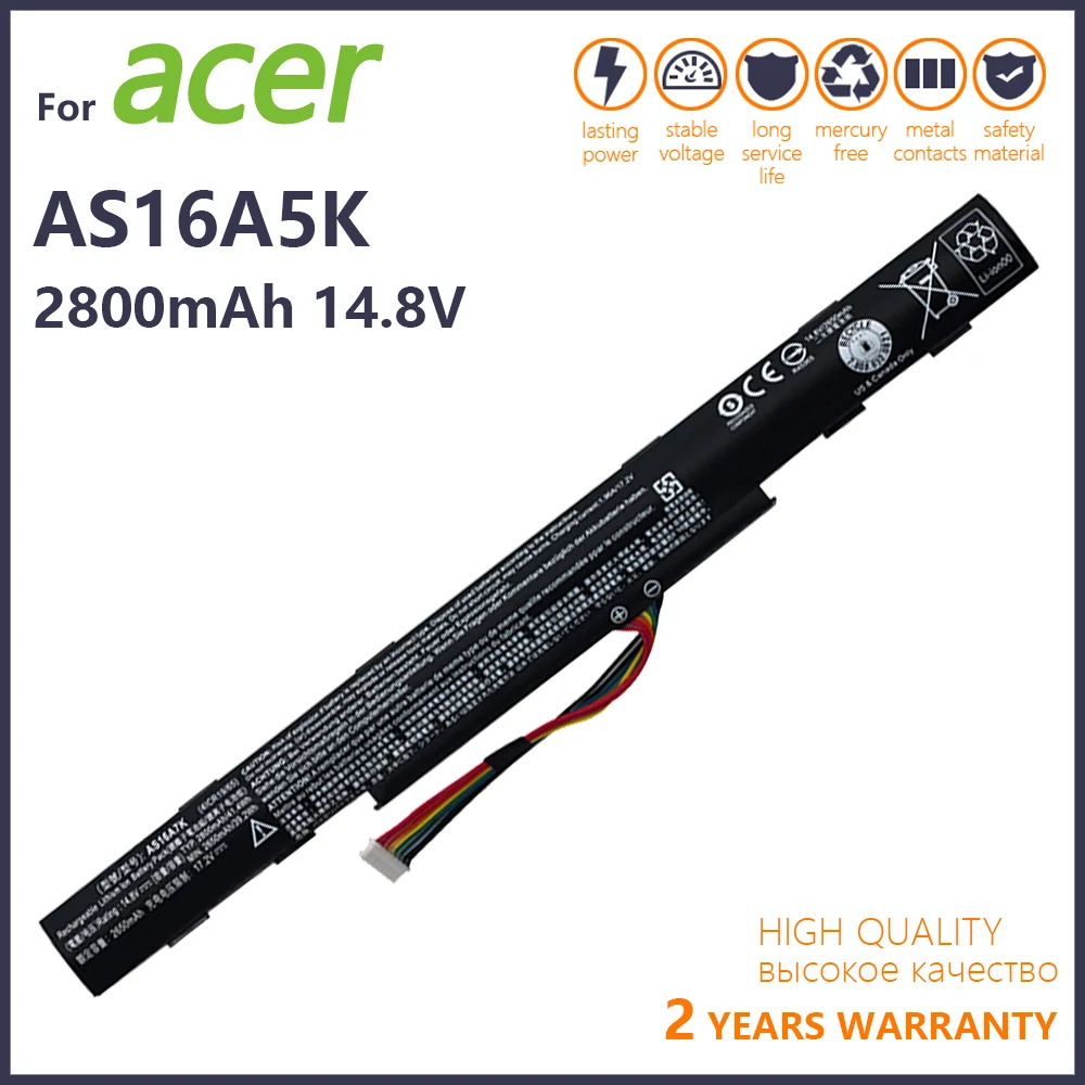 Genuine AS16A5K AS16A5K AS16A7K AS16A8K Battery For Acer Aspire E15 E5-475G 523G 553G 573G 575G 774G E5-575 E5-575-59QB
Genuine AS16A5K AS16A5K AS16A7K AS16A8K Battery For Acer Aspire E15 E5-475G 523G 553G 573G 575G 774G E5-575 E5-575-59QB